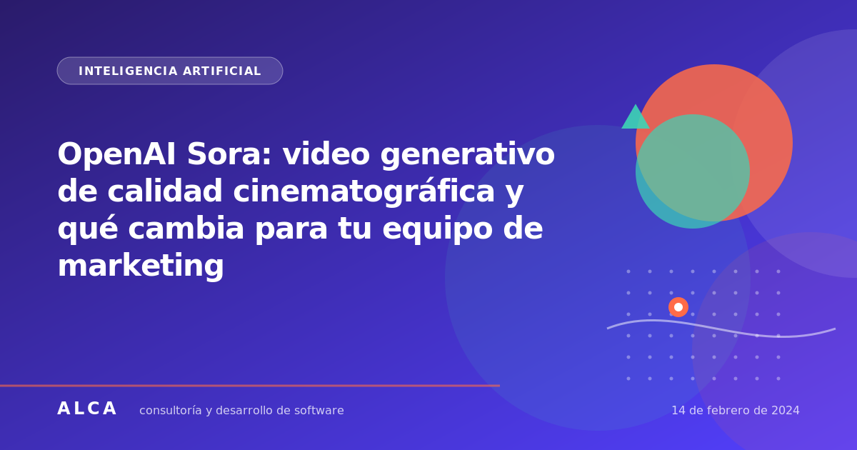 OpenAI Sora: video generativo de calidad cinematográfica y qué cambia para tu equipo de marketing