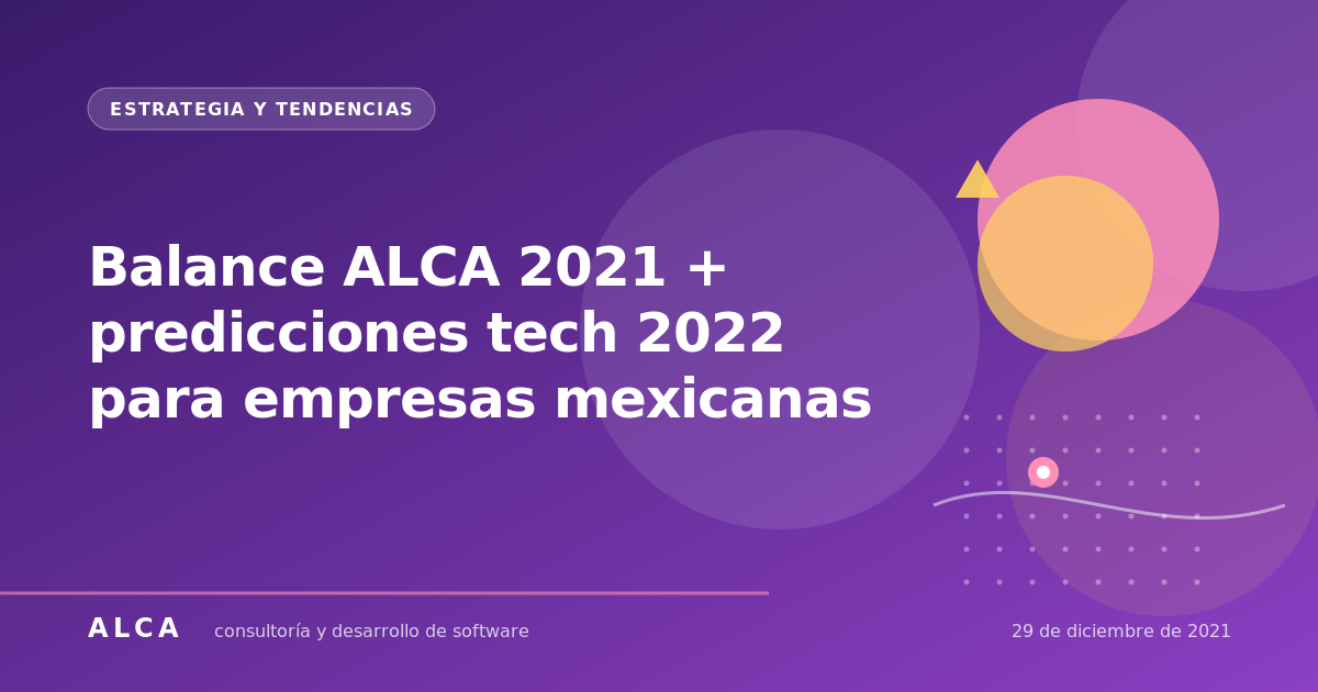 Balance ALCA 2021 + predicciones tech 2022 para empresas mexicanas