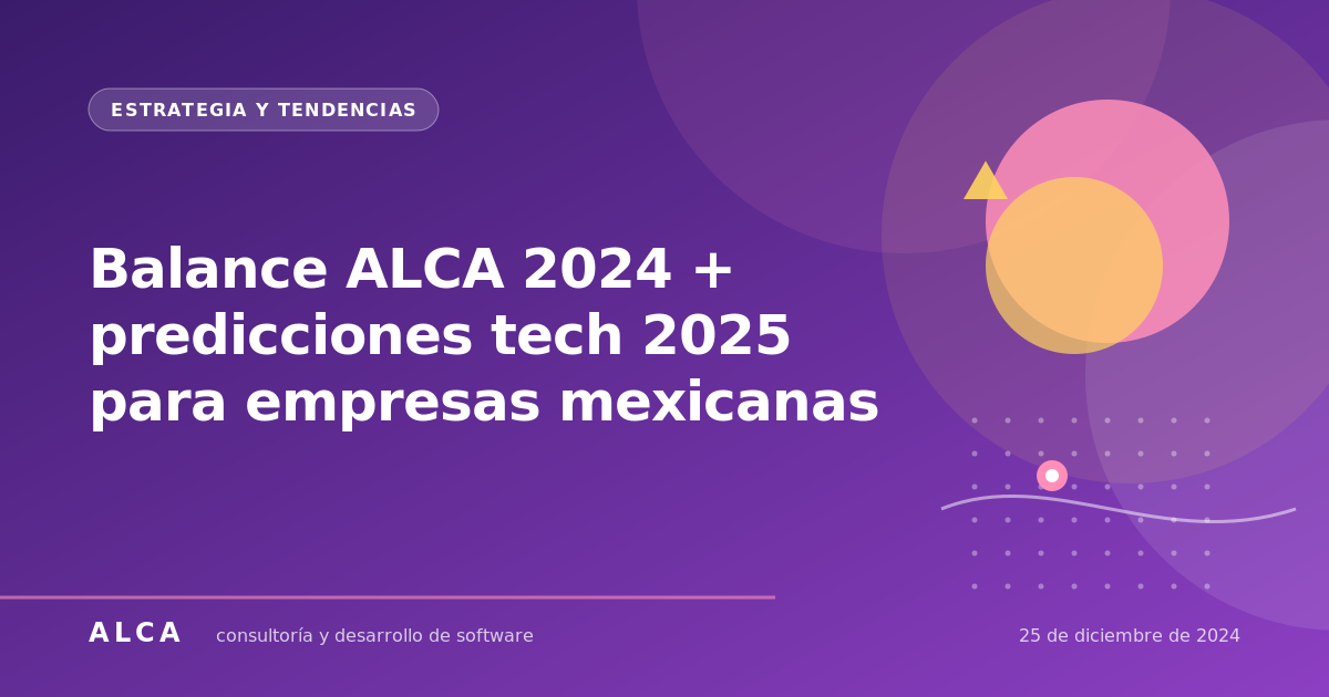 Balance ALCA 2024 + predicciones tech 2025 para empresas mexicanas