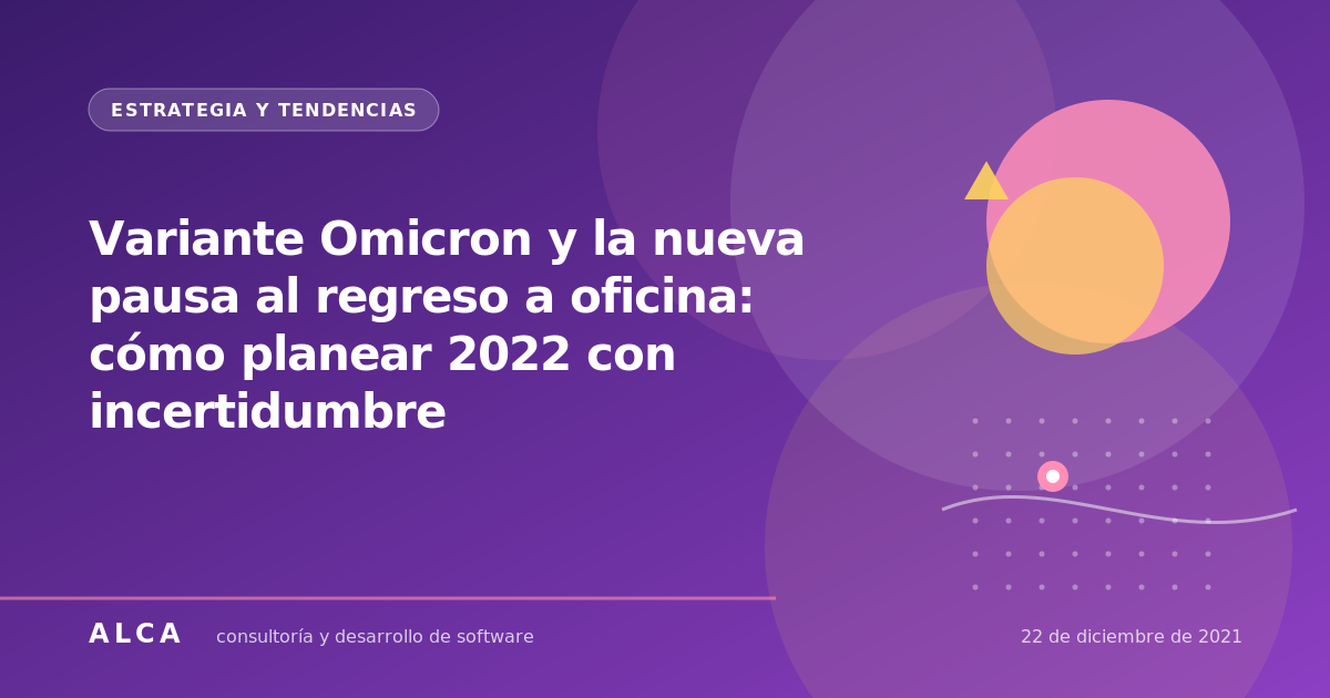 Variante Omicron y la nueva pausa al regreso a oficina: cómo planear 2022 con incertidumbre