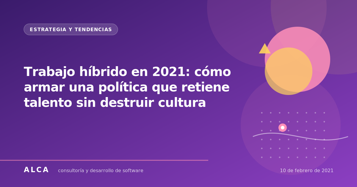 Trabajo híbrido en 2021: cómo armar una política que retiene talento sin destruir cultura