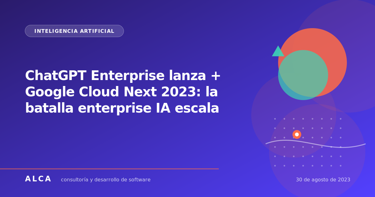ChatGPT Enterprise lanza + Google Cloud Next 2023: la batalla enterprise IA escala
