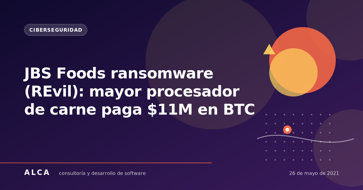 JBS Foods ransomware (REvil): mayor procesador de carne paga $11M en BTC