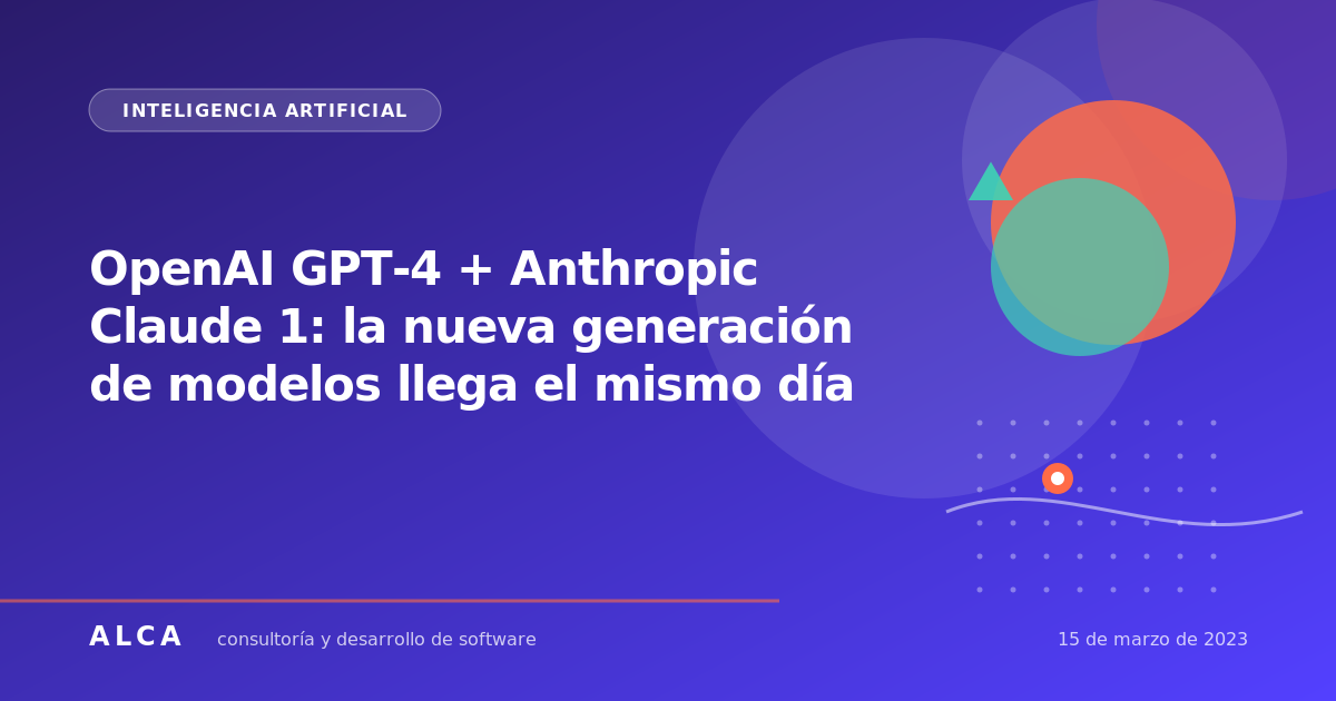 OpenAI GPT-4 + Anthropic Claude 1: la nueva generación de modelos llega el mismo día