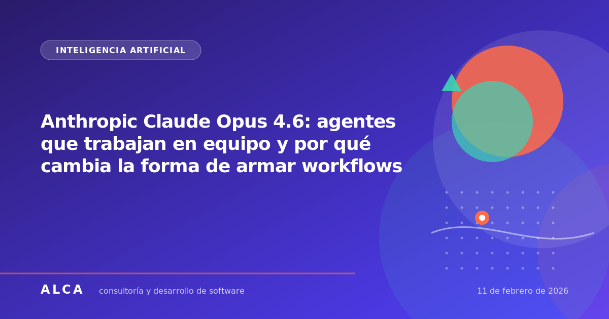 Anthropic Claude Opus 4.6: agentes que trabajan en equipo y por qué cambia la forma de armar workflows