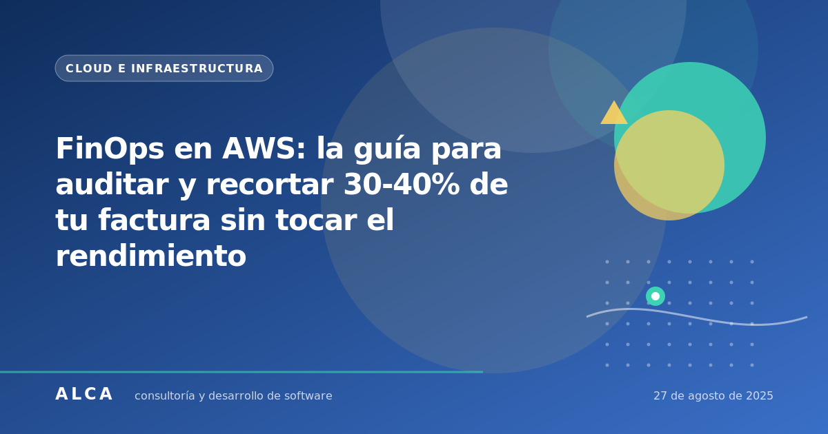 FinOps en AWS: la guía para auditar y recortar 30-40% de tu factura sin tocar el rendimiento