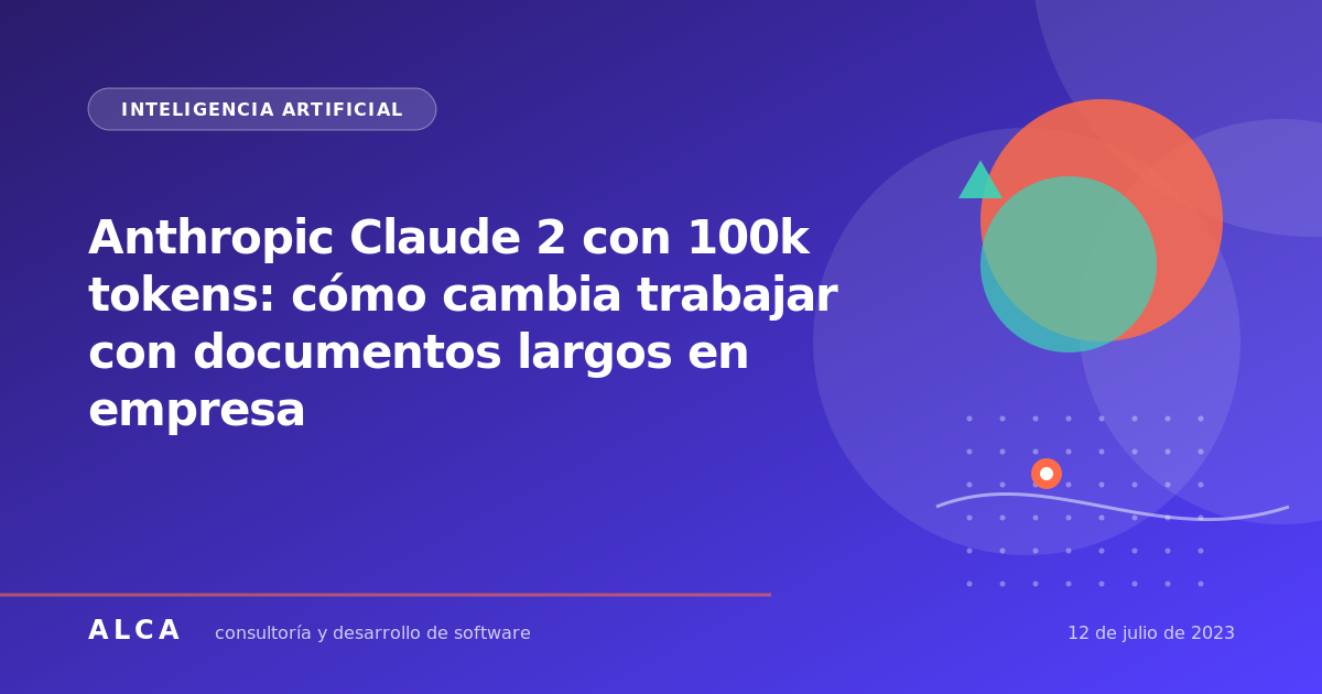 Anthropic Claude 2 con 100k tokens: cómo cambia trabajar con documentos largos en empresa