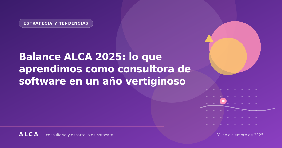 Balance ALCA 2025: lo que aprendimos como consultora de software en un año vertiginoso