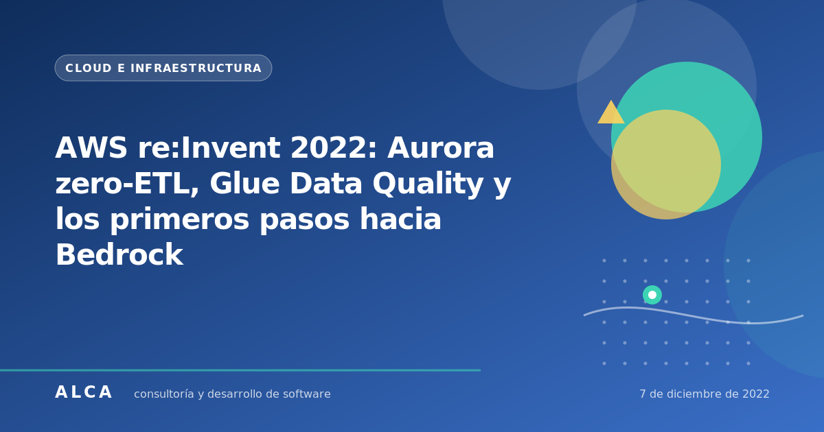 AWS re:Invent 2022: Aurora zero-ETL, Glue Data Quality y los primeros pasos hacia Bedrock