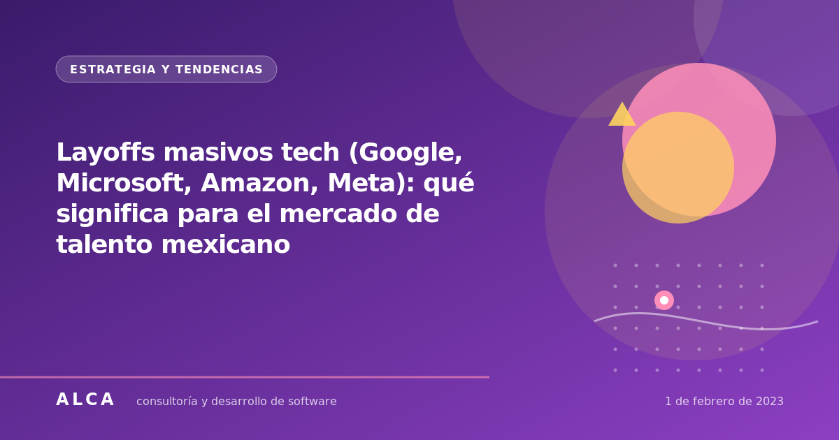 Layoffs masivos tech (Google, Microsoft, Amazon, Meta): qué significa para el mercado de talento mexicano