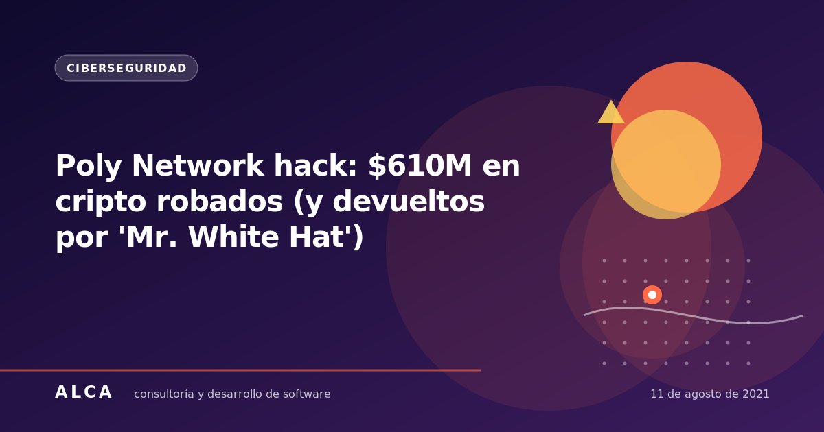 Poly Network hack: $610M en cripto robados (y devueltos por 'Mr. White Hat')