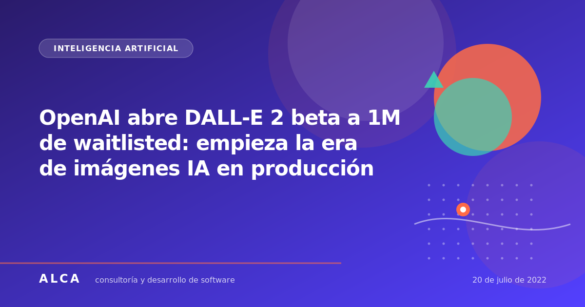 OpenAI abre DALL-E 2 beta a 1M de waitlisted: empieza la era de imágenes IA en producción