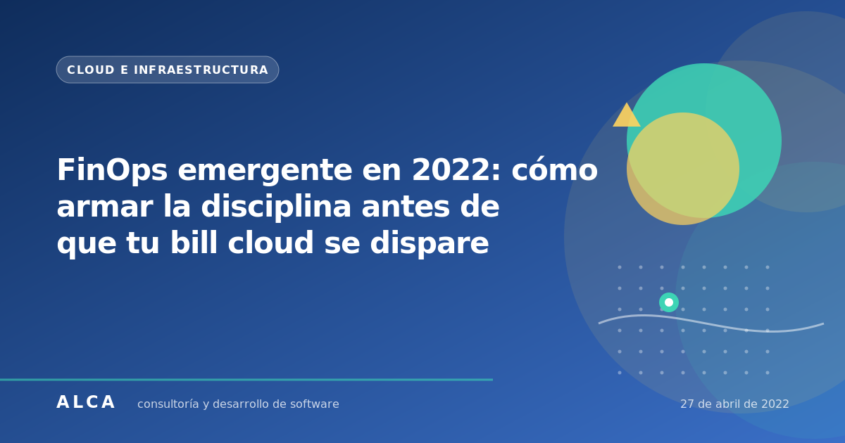 FinOps emergente en 2022: cómo armar la disciplina antes de que tu bill cloud se dispare