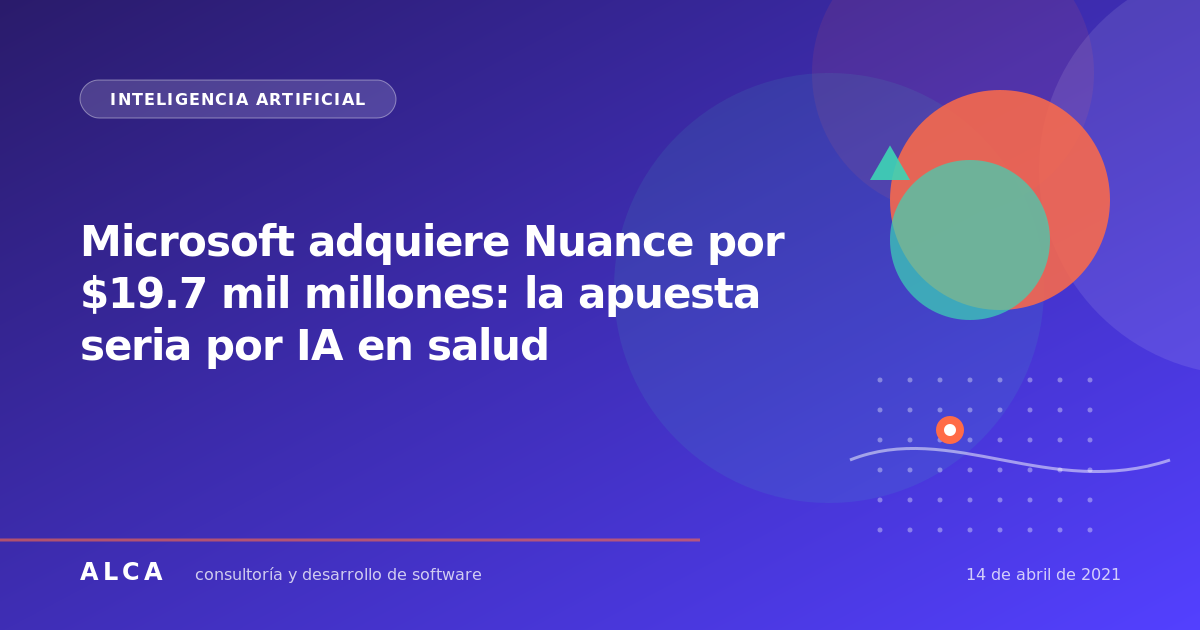 Microsoft adquiere Nuance por $19.7 mil millones: la apuesta seria por IA en salud