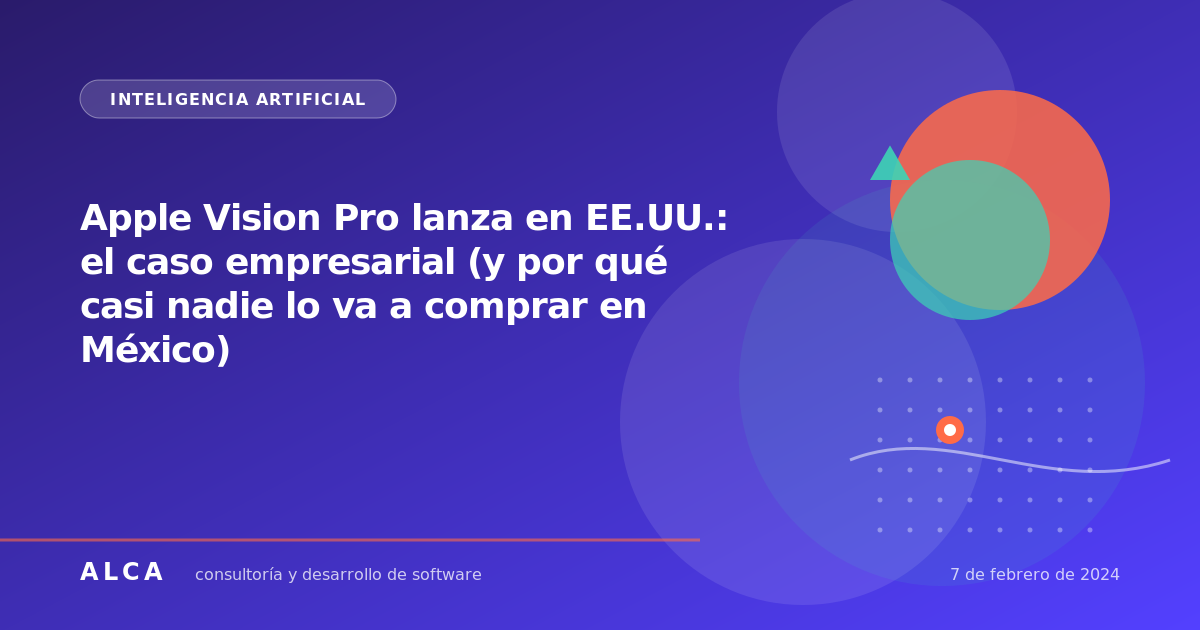 Apple Vision Pro lanza en EE.UU.: el caso empresarial (y por qué casi nadie lo va a comprar en México)