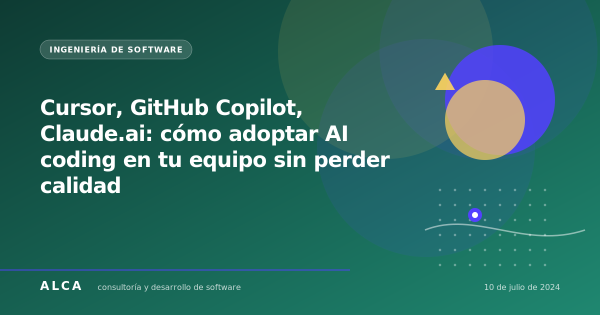 Cursor, GitHub Copilot, Claude.ai: cómo adoptar AI coding en tu equipo sin perder calidad
