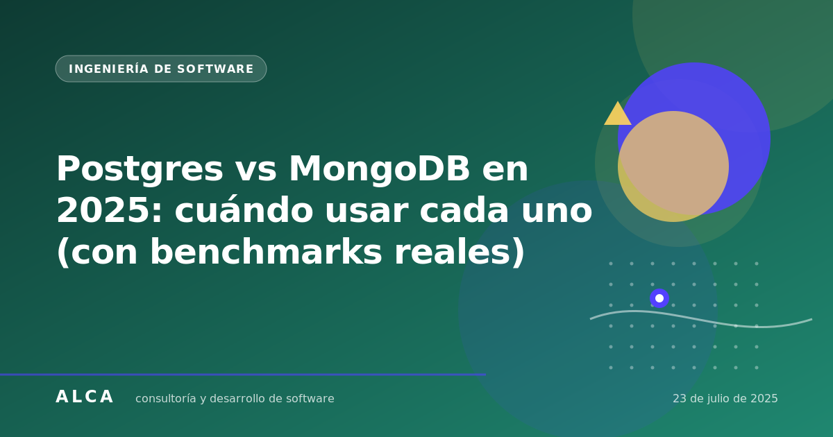 Postgres vs MongoDB en 2025: cuándo usar cada uno (con benchmarks reales)