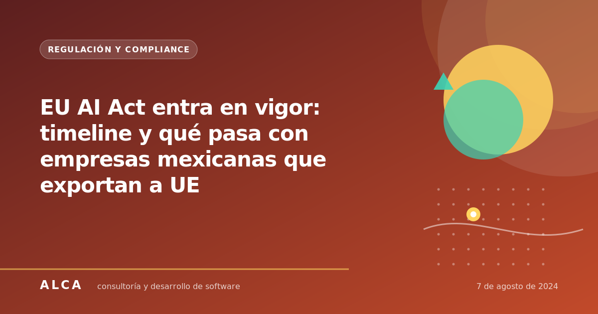 EU AI Act entra en vigor: timeline y qué pasa con empresas mexicanas que exportan a UE