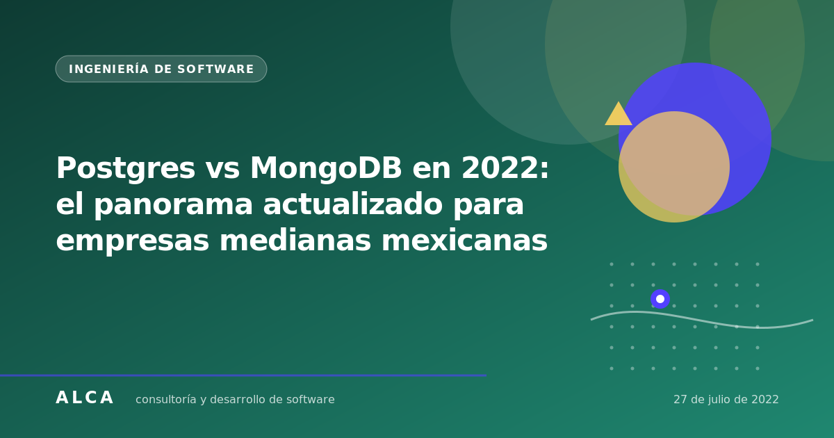 Postgres vs MongoDB en 2022: el panorama actualizado para empresas medianas mexicanas