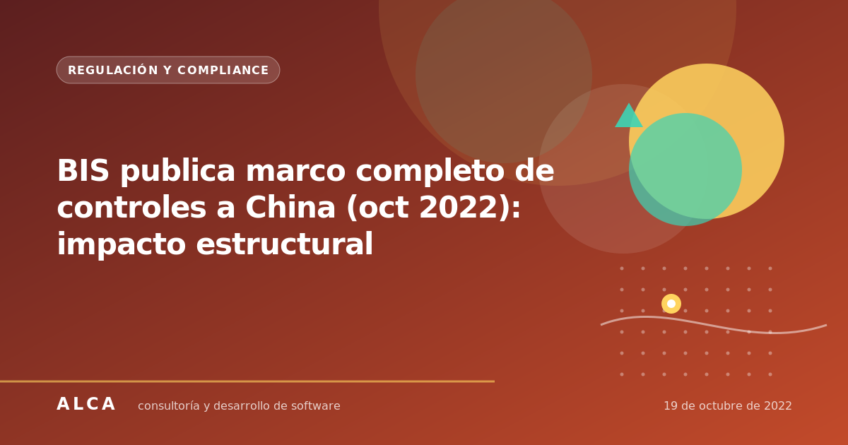 BIS publica marco completo de controles a China (oct 2022): impacto estructural