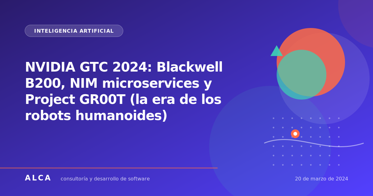 NVIDIA GTC 2024: Blackwell B200, NIM microservices y Project GR00T (la era de los robots humanoides)