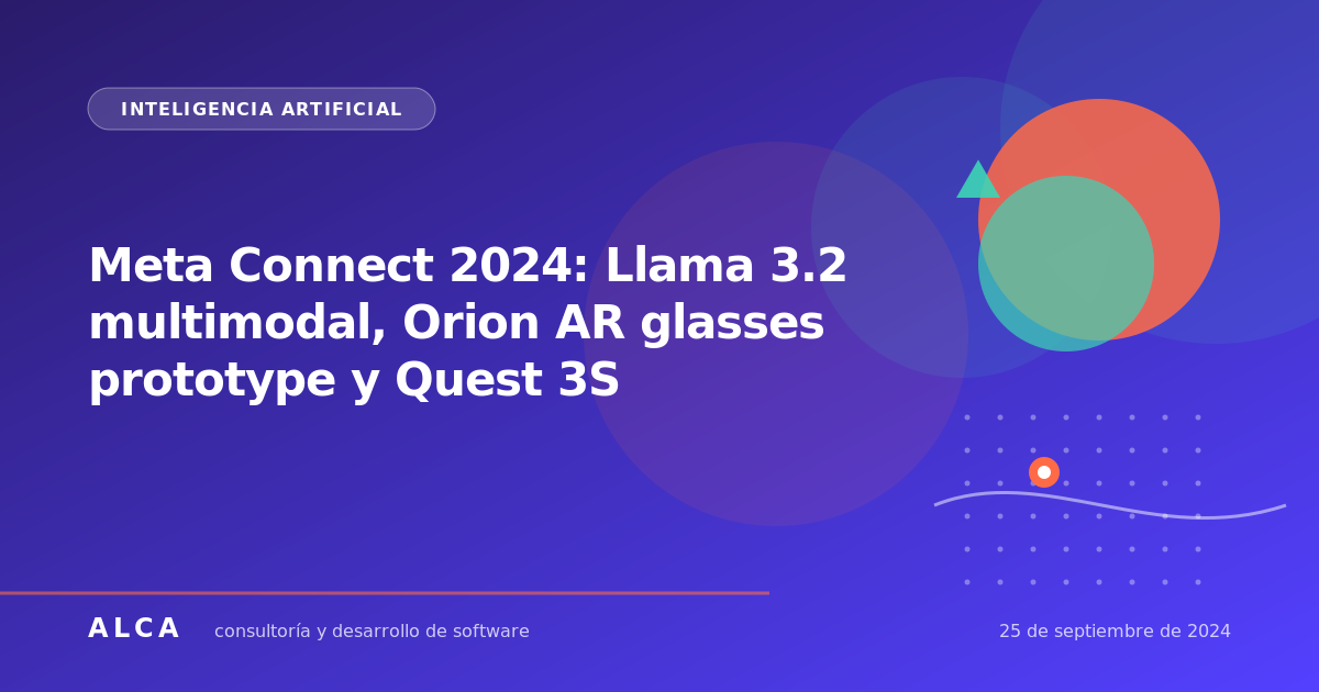 Meta Connect 2024: Llama 3.2 multimodal, Orion AR glasses prototype y Quest 3S