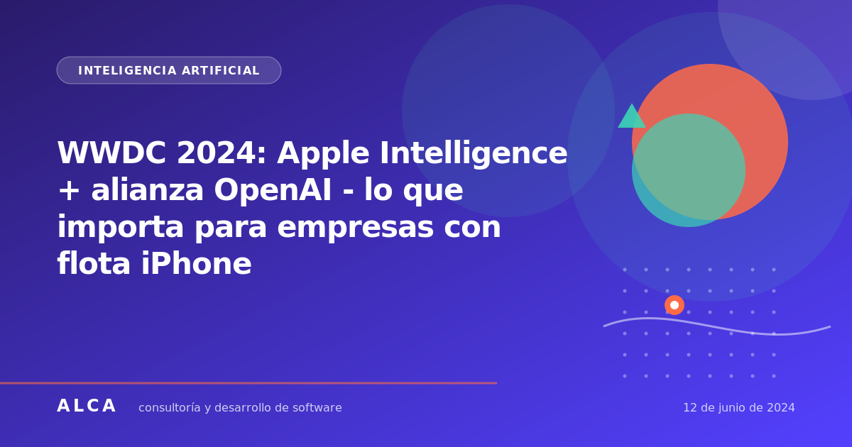 WWDC 2024: Apple Intelligence + alianza OpenAI - lo que importa para empresas con flota iPhone